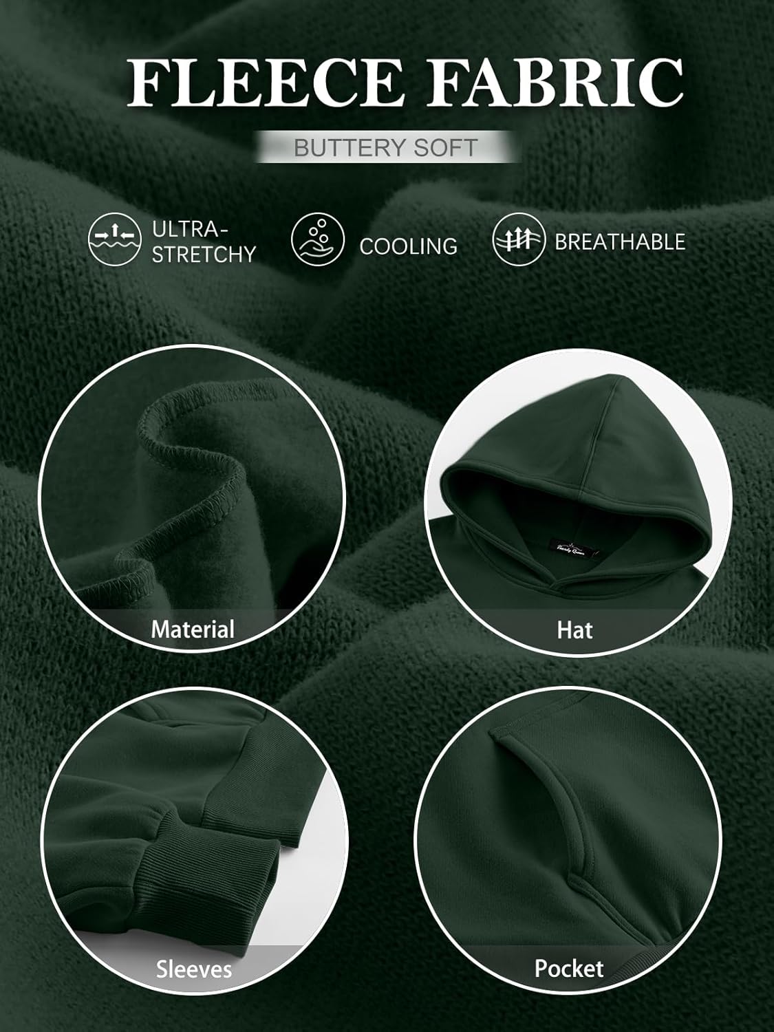 Women's Fleece Oversized Hoodie - Cozy Pullover Sweatshirt for Cold Weather - Picture 183 of 345
