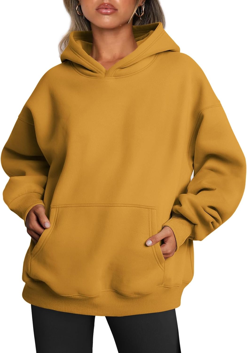 Women's Fleece Oversized Hoodie - Cozy Pullover Sweatshirt for Cold Weather - Picture 185 of 345