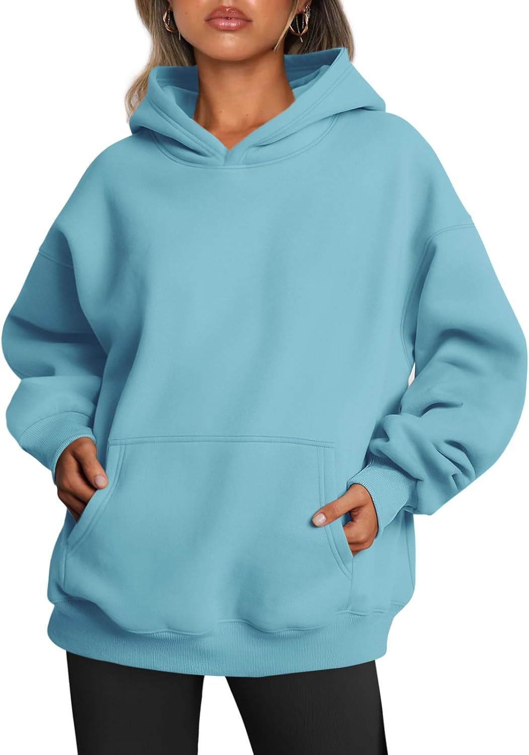 Women's Fleece Oversized Hoodie - Cozy Pullover Sweatshirt for Cold Weather - Picture 199 of 345