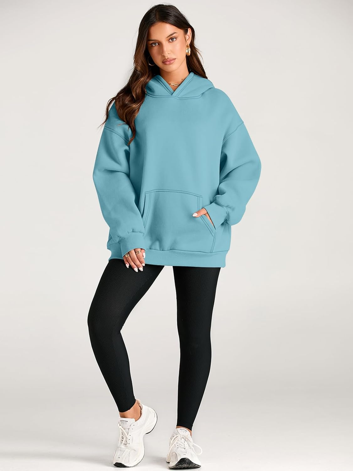 Women's Fleece Oversized Hoodie - Cozy Pullover Sweatshirt for Cold Weather - Picture 203 of 345