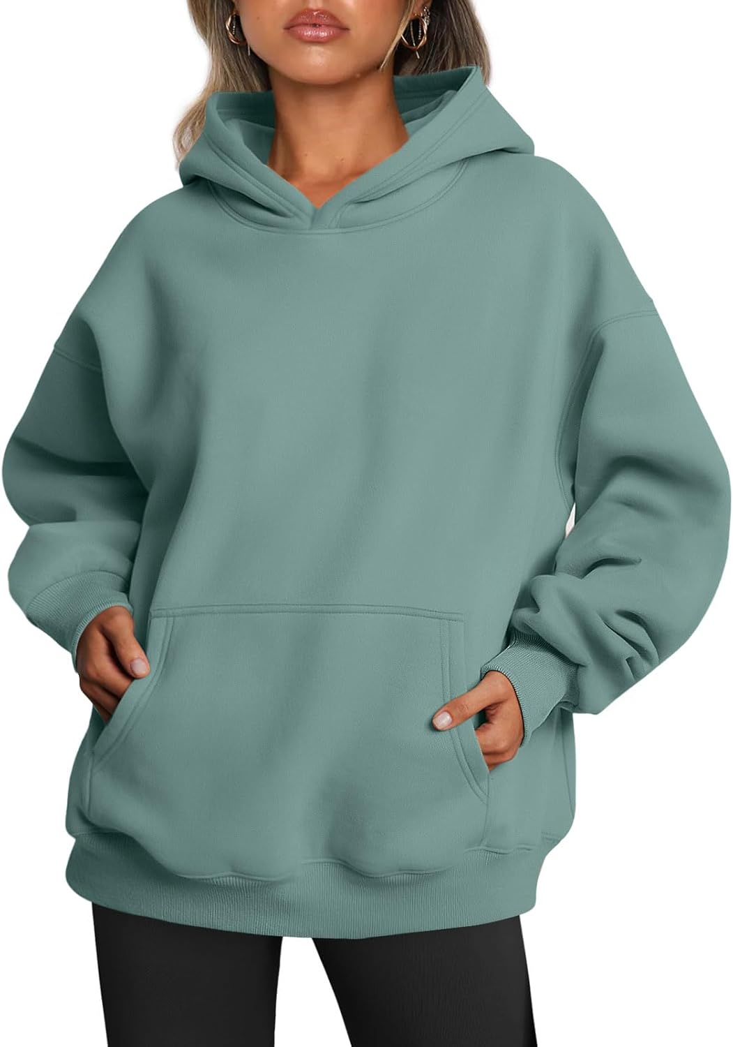 Women's Fleece Oversized Hoodie - Cozy Pullover Sweatshirt for Cold Weather - Picture 206 of 345