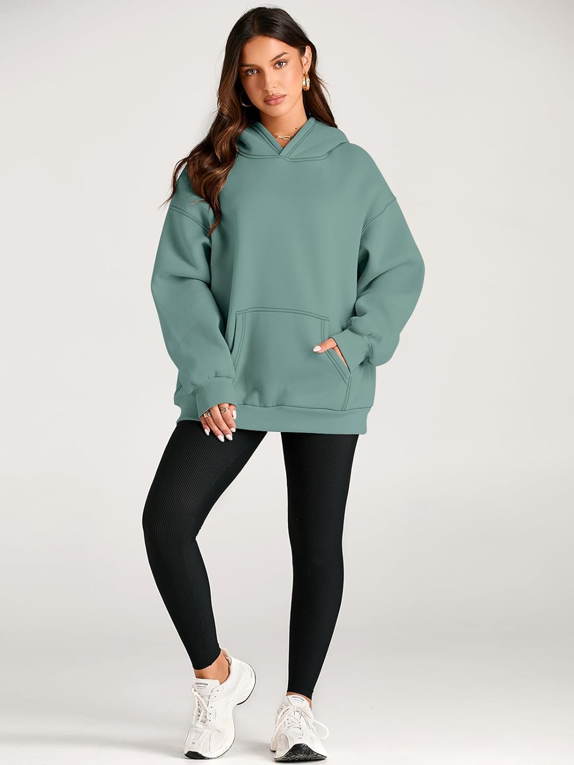 Women's Fleece Oversized Hoodie - Cozy Pullover Sweatshirt for Cold Weather - Picture 210 of 345
