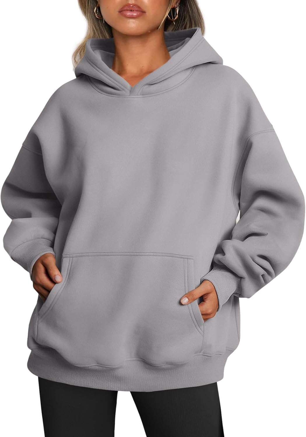 Women's Fleece Oversized Hoodie - Cozy Pullover Sweatshirt for Cold Weather - Picture 220 of 345