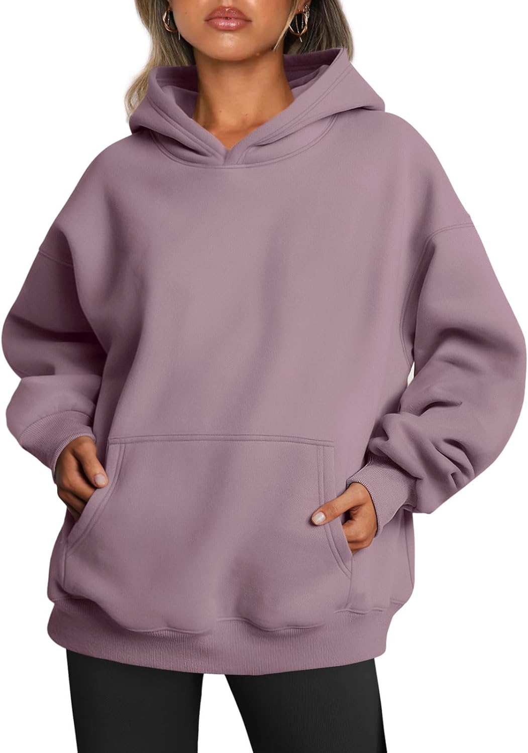 Women's Fleece Oversized Hoodie - Cozy Pullover Sweatshirt for Cold Weather - Picture 227 of 345