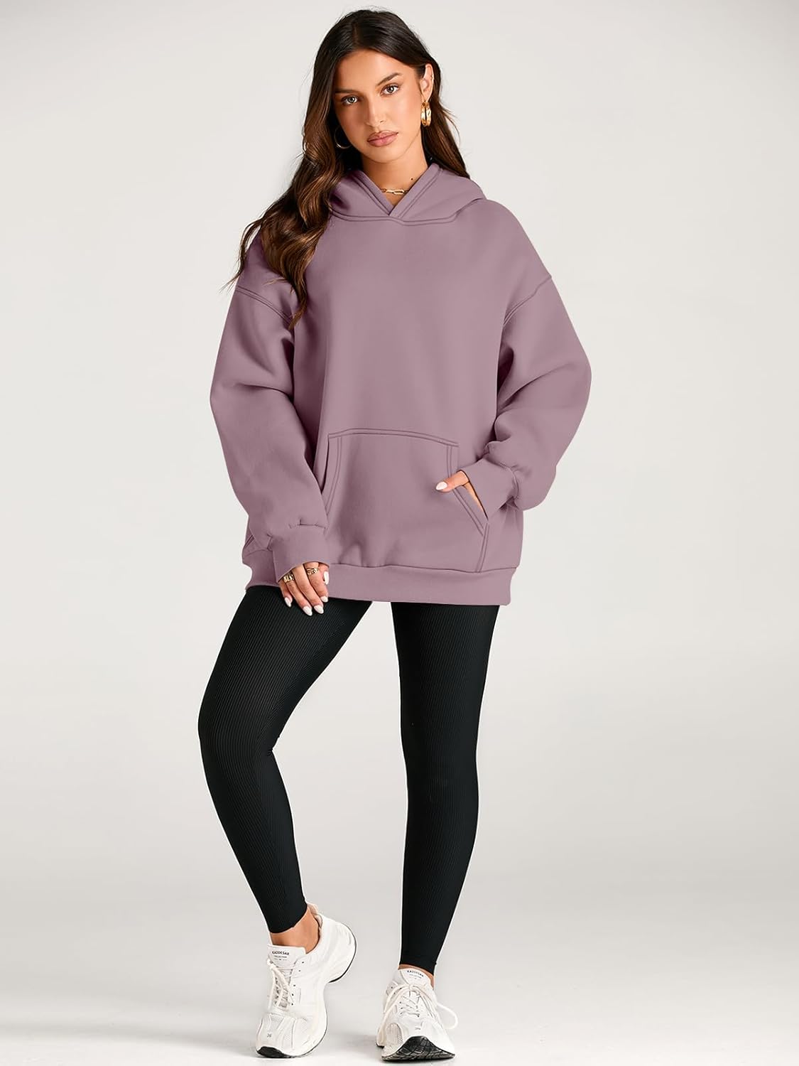 Women's Fleece Oversized Hoodie - Cozy Pullover Sweatshirt for Cold Weather - Picture 231 of 345