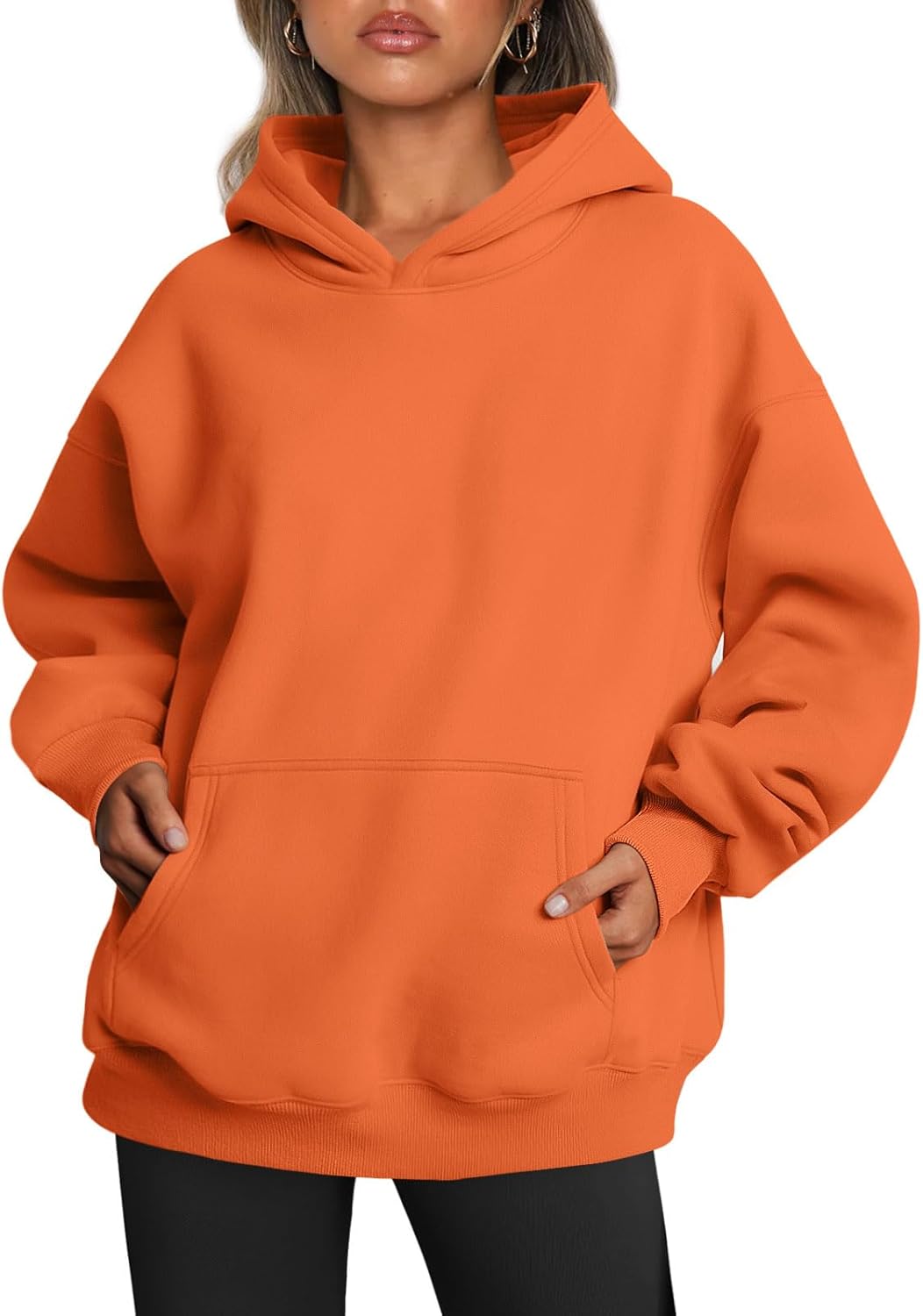 Women's Fleece Oversized Hoodie - Cozy Pullover Sweatshirt for Cold Weather - Picture 234 of 345