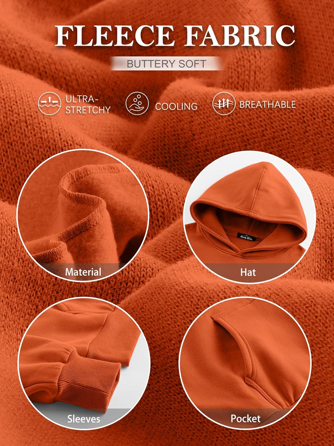 Women's Fleece Oversized Hoodie - Cozy Pullover Sweatshirt for Cold Weather - Picture 239 of 345