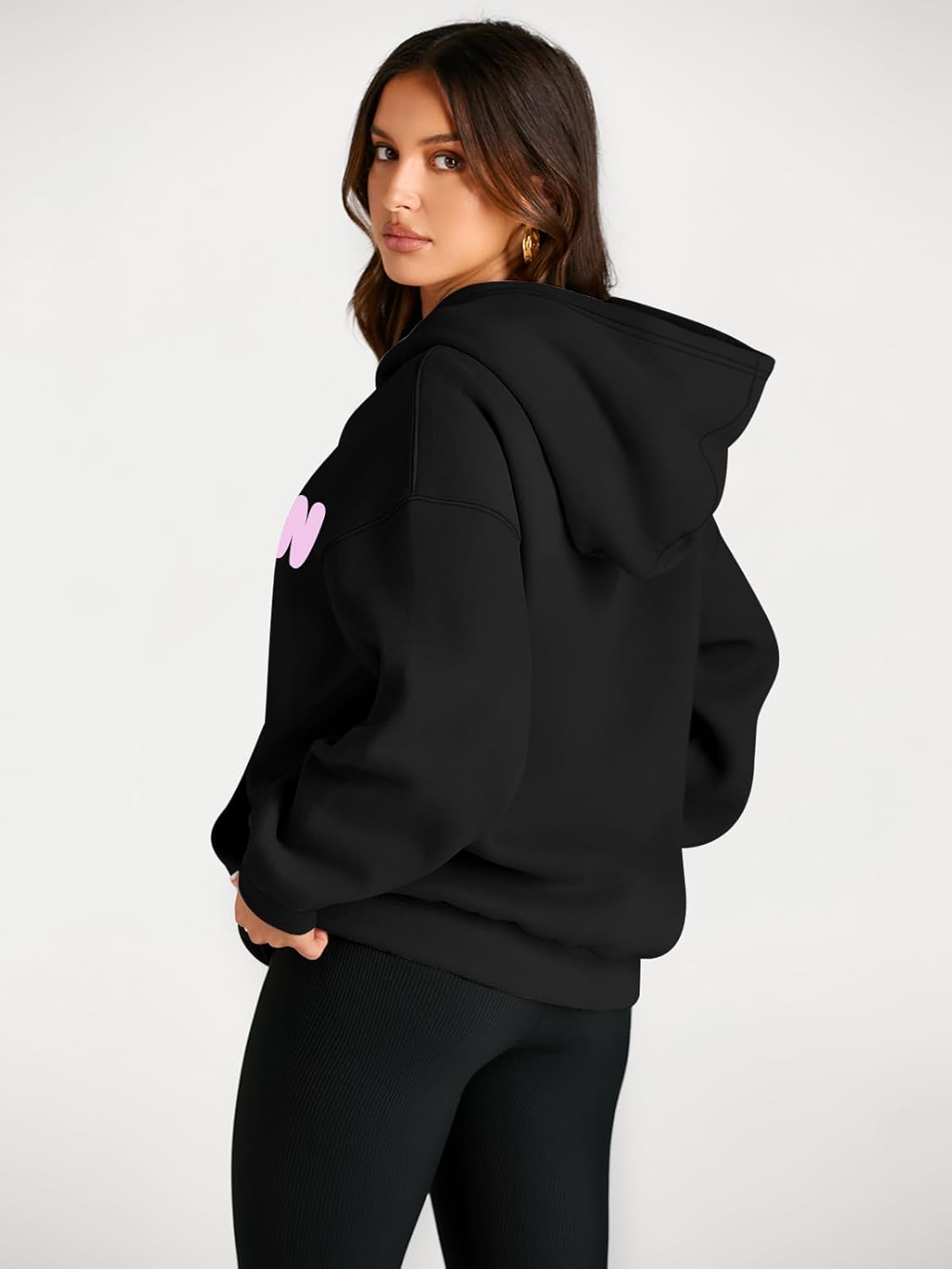 Women's Fleece Oversized Hoodie - Cozy Pullover Sweatshirt for Cold Weather - Picture 251 of 345