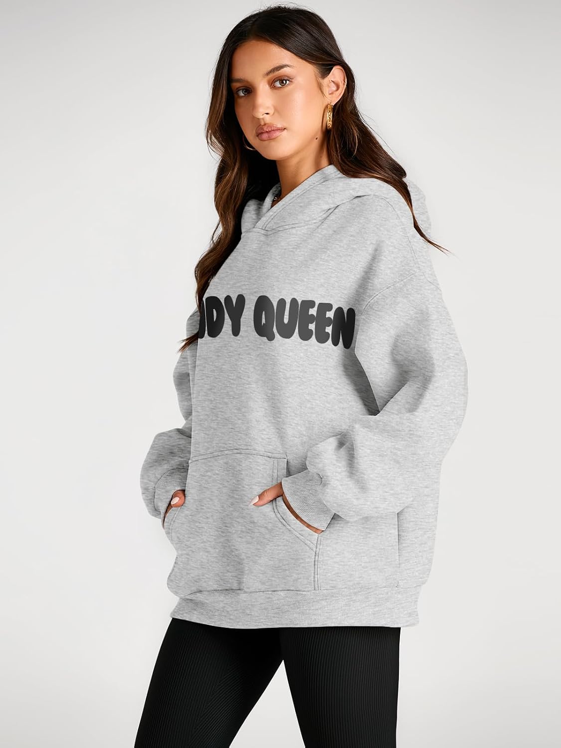Women's Fleece Oversized Hoodie - Cozy Pullover Sweatshirt for Cold Weather - Picture 271 of 345