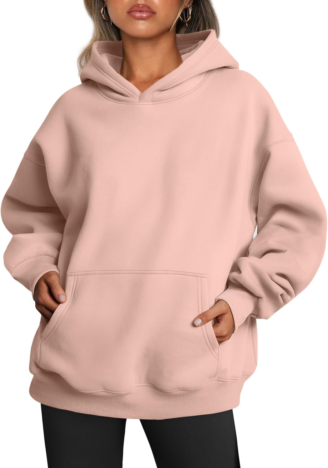 Women's Fleece Oversized Hoodie - Cozy Pullover Sweatshirt for Cold Weather - Picture 276 of 345