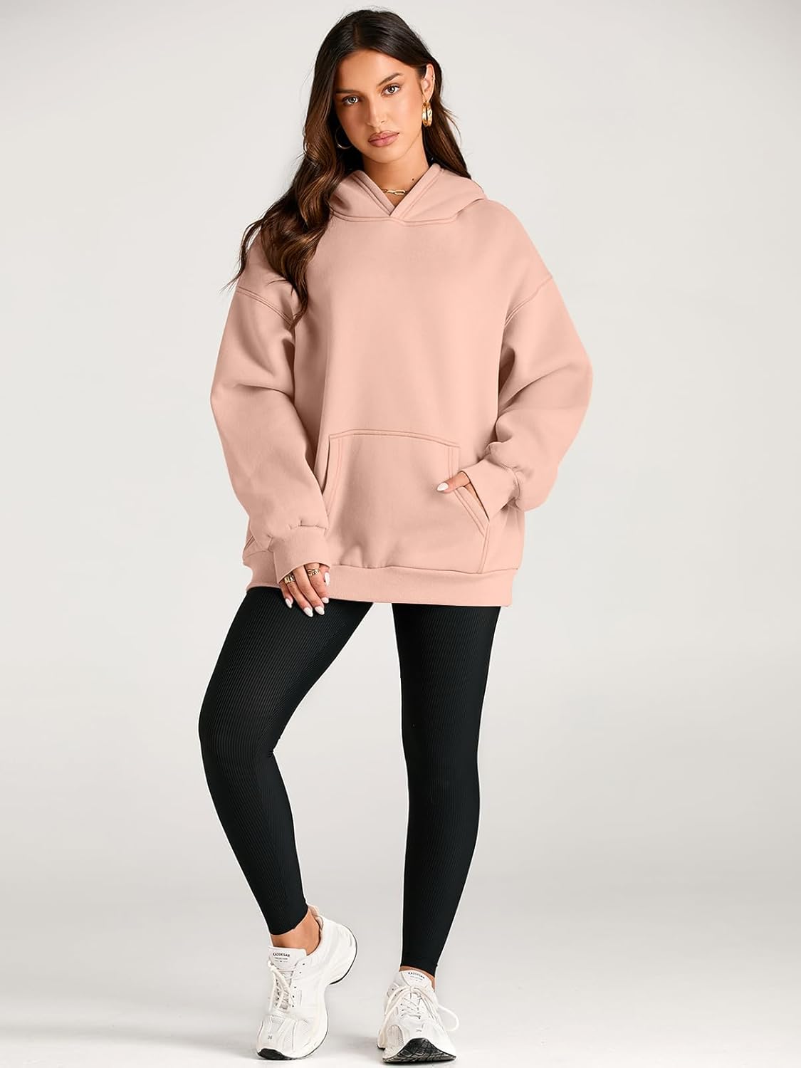 Women's Fleece Oversized Hoodie - Cozy Pullover Sweatshirt for Cold Weather - Picture 280 of 345