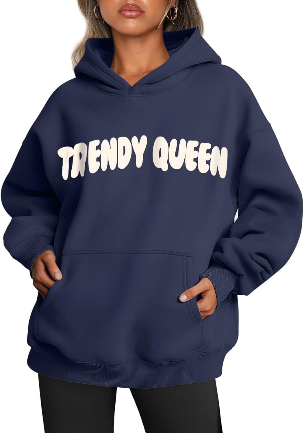 Women's Fleece Oversized Hoodie - Cozy Pullover Sweatshirt for Cold Weather - Picture 283 of 345