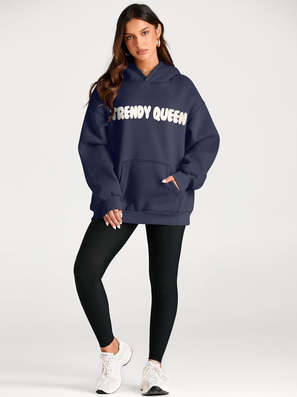 Women's Fleece Oversized Hoodie - Cozy Pullover Sweatshirt for Cold Weather - Picture 287 of 345