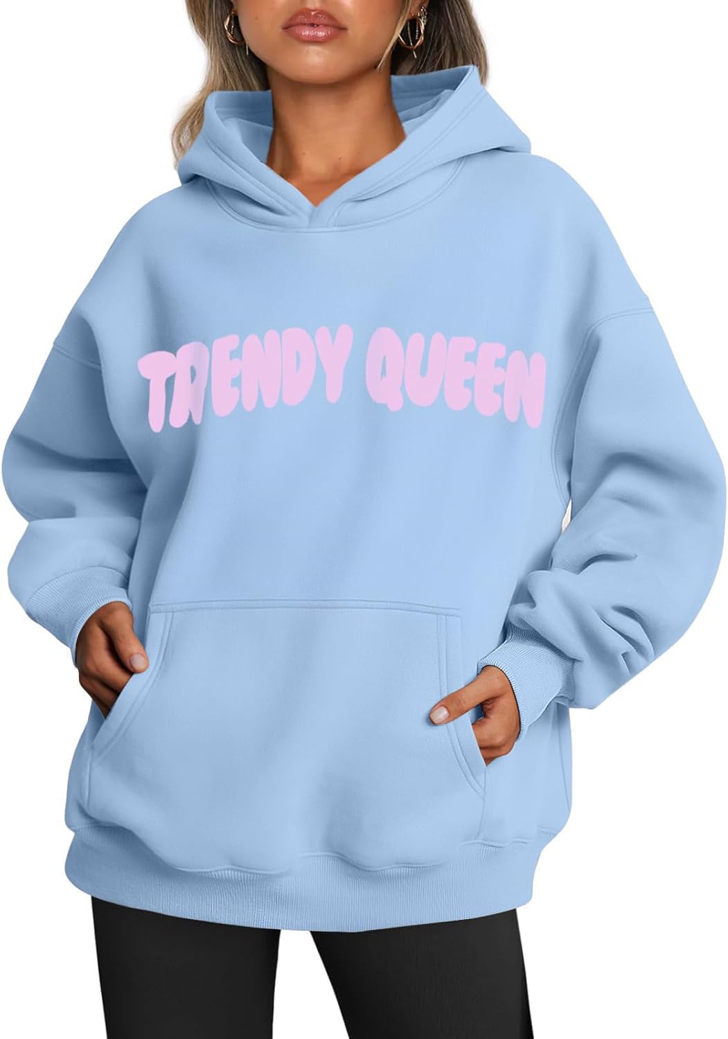 Women's Fleece Oversized Hoodie - Cozy Pullover Sweatshirt for Cold Weather - Picture 304 of 345