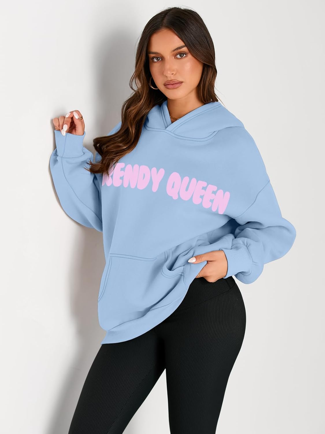 Women's Fleece Oversized Hoodie - Cozy Pullover Sweatshirt for Cold Weather - Picture 305 of 345