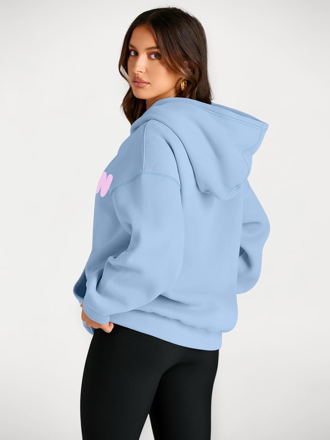 Women's Fleece Oversized Hoodie - Cozy Pullover Sweatshirt for Cold Weather - Picture 307 of 345