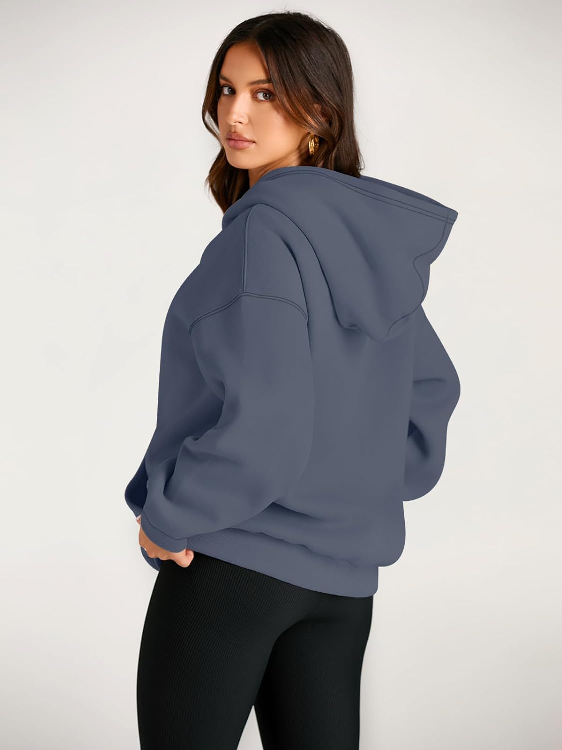 Women's Fleece Oversized Hoodie - Cozy Pullover Sweatshirt for Cold Weather - Picture 321 of 345