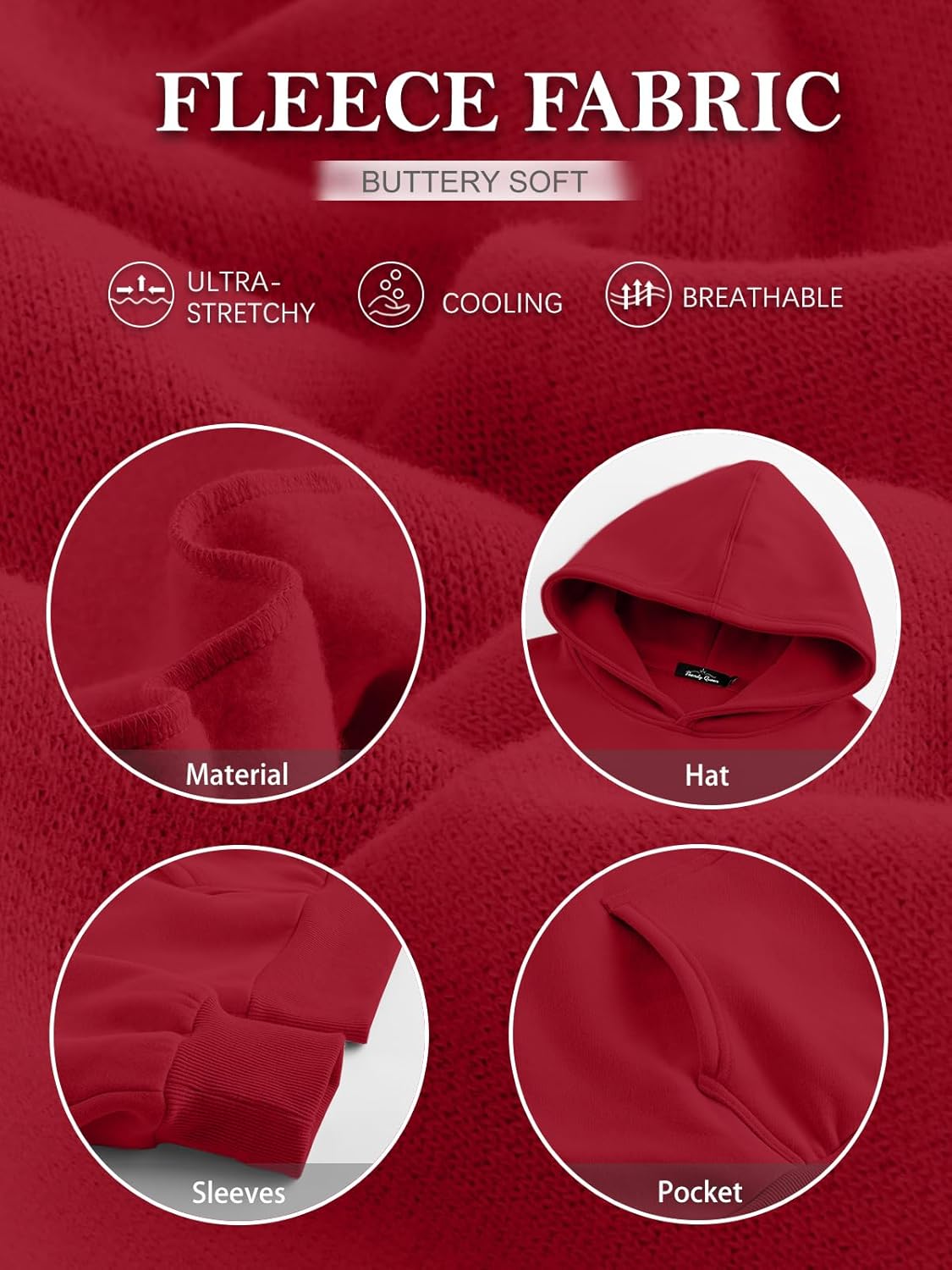 Women's Fleece Oversized Hoodie - Cozy Pullover Sweatshirt for Cold Weather - Picture 330 of 345