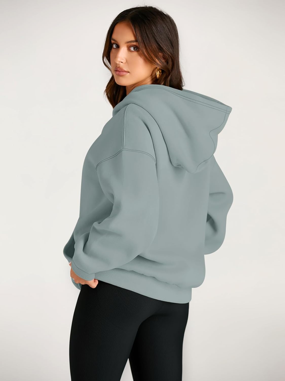 Women's Fleece Oversized Hoodie - Cozy Pullover Sweatshirt for Cold Weather - Picture 335 of 345