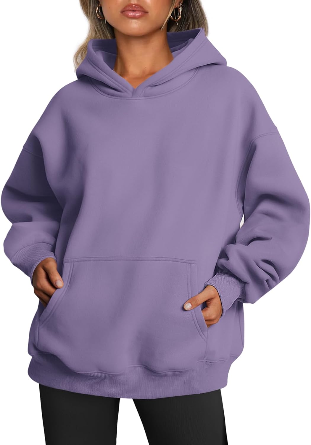 Women's Fleece Oversized Hoodie - Cozy Pullover Sweatshirt for Cold Weather - Picture 339 of 345