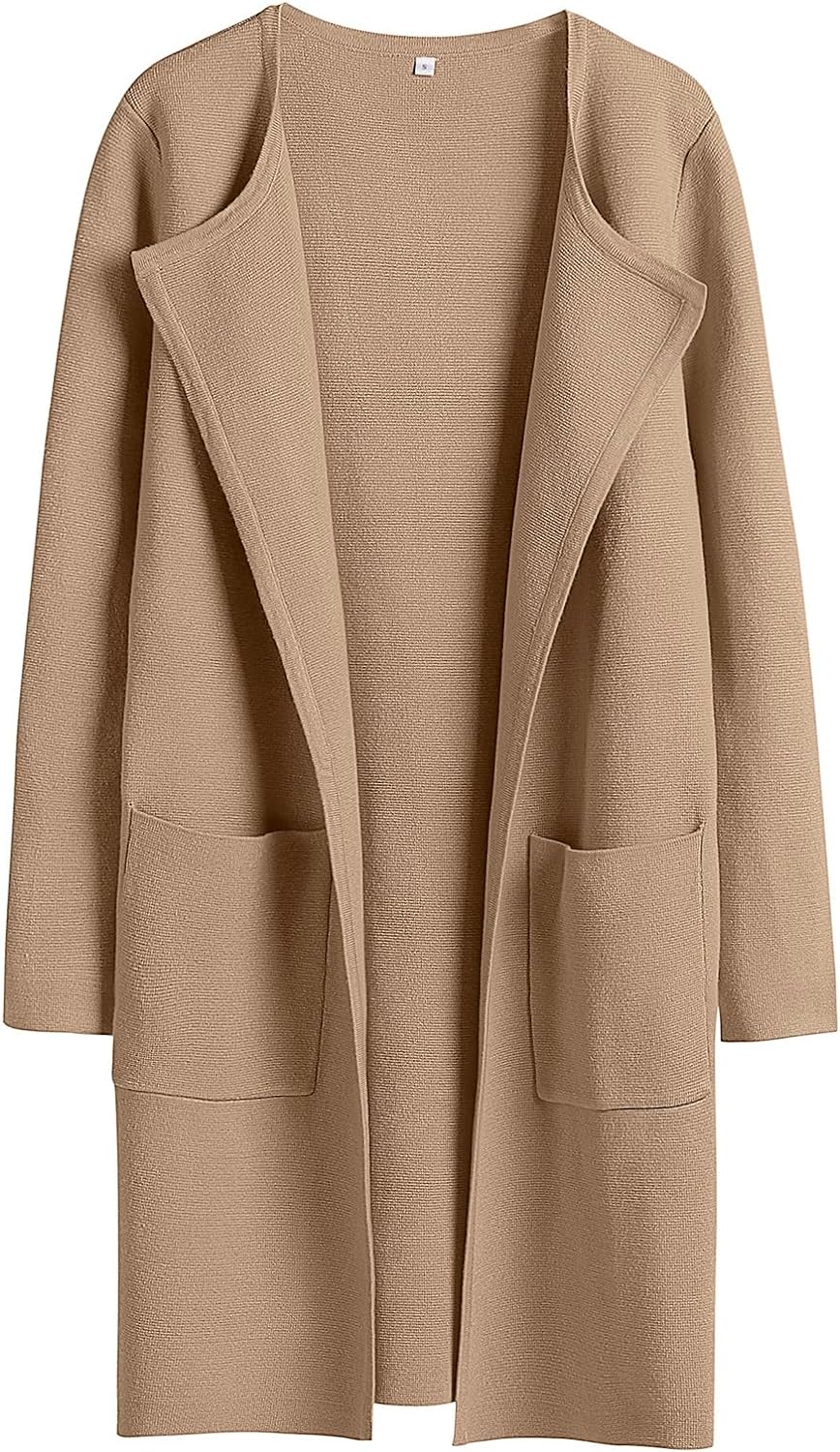 Women's Open Front Knit Lightweight Cardigan Coatigan Sweater Lady Jacket Coat - Picture 31 of 259