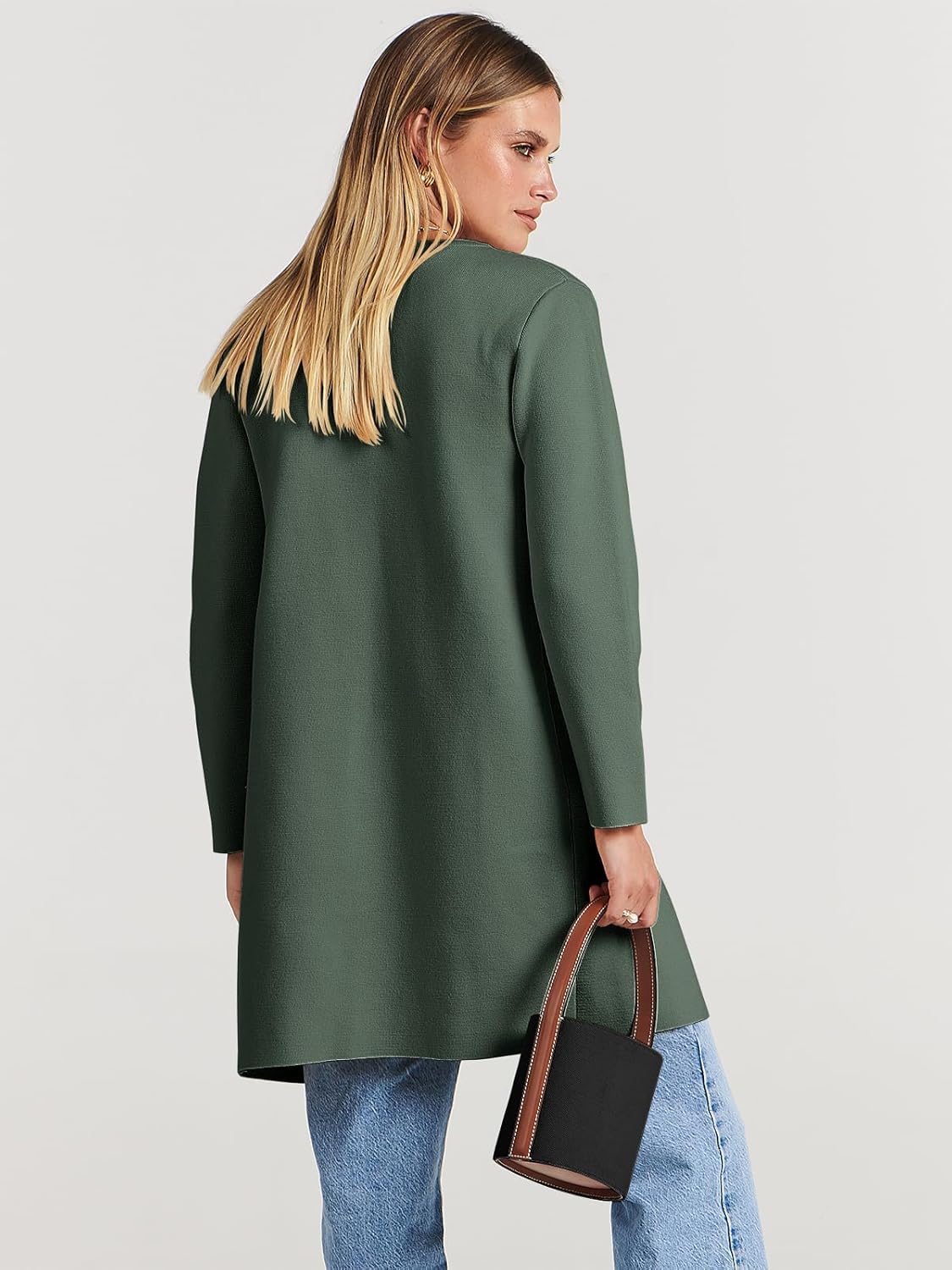 Women's Open Front Knit Lightweight Cardigan Coatigan Sweater Lady Jacket Coat - Picture 43 of 259