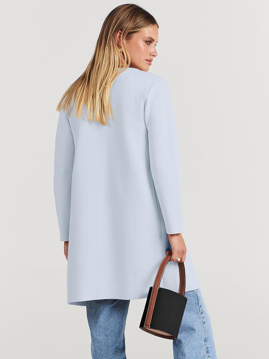 Women's Open Front Knit Lightweight Cardigan Coatigan Sweater Lady Jacket Coat - Picture 52 of 259