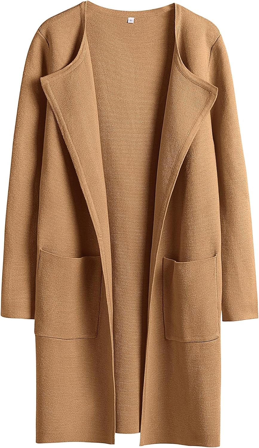 Women's Open Front Knit Lightweight Cardigan Coatigan Sweater Lady Jacket Coat - Picture 58 of 259