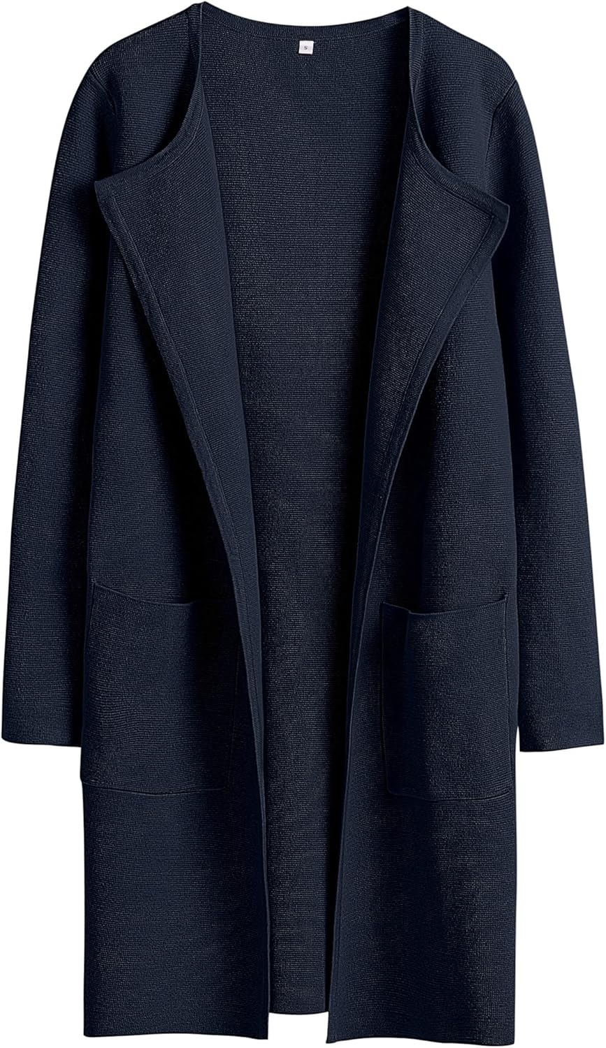 Women's Open Front Knit Lightweight Cardigan Coatigan Sweater Lady Jacket Coat - Picture 65 of 259