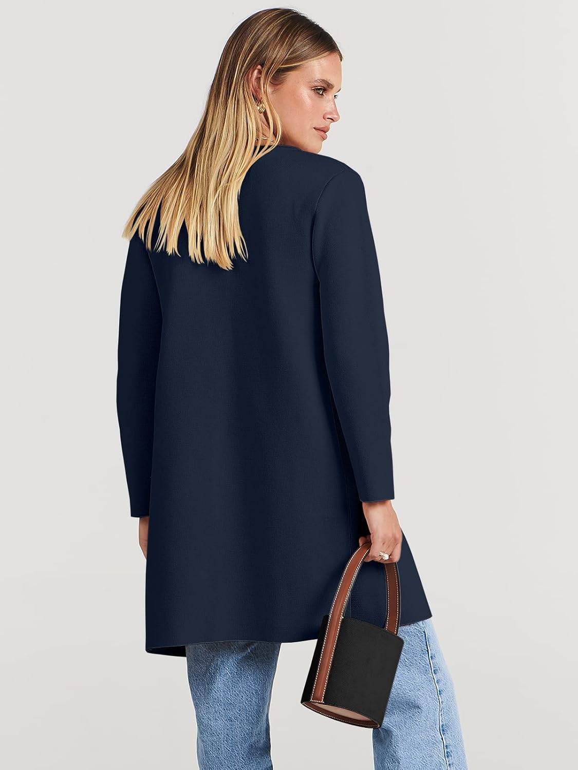 Women's Open Front Knit Lightweight Cardigan Coatigan Sweater Lady Jacket Coat - Picture 68 of 259