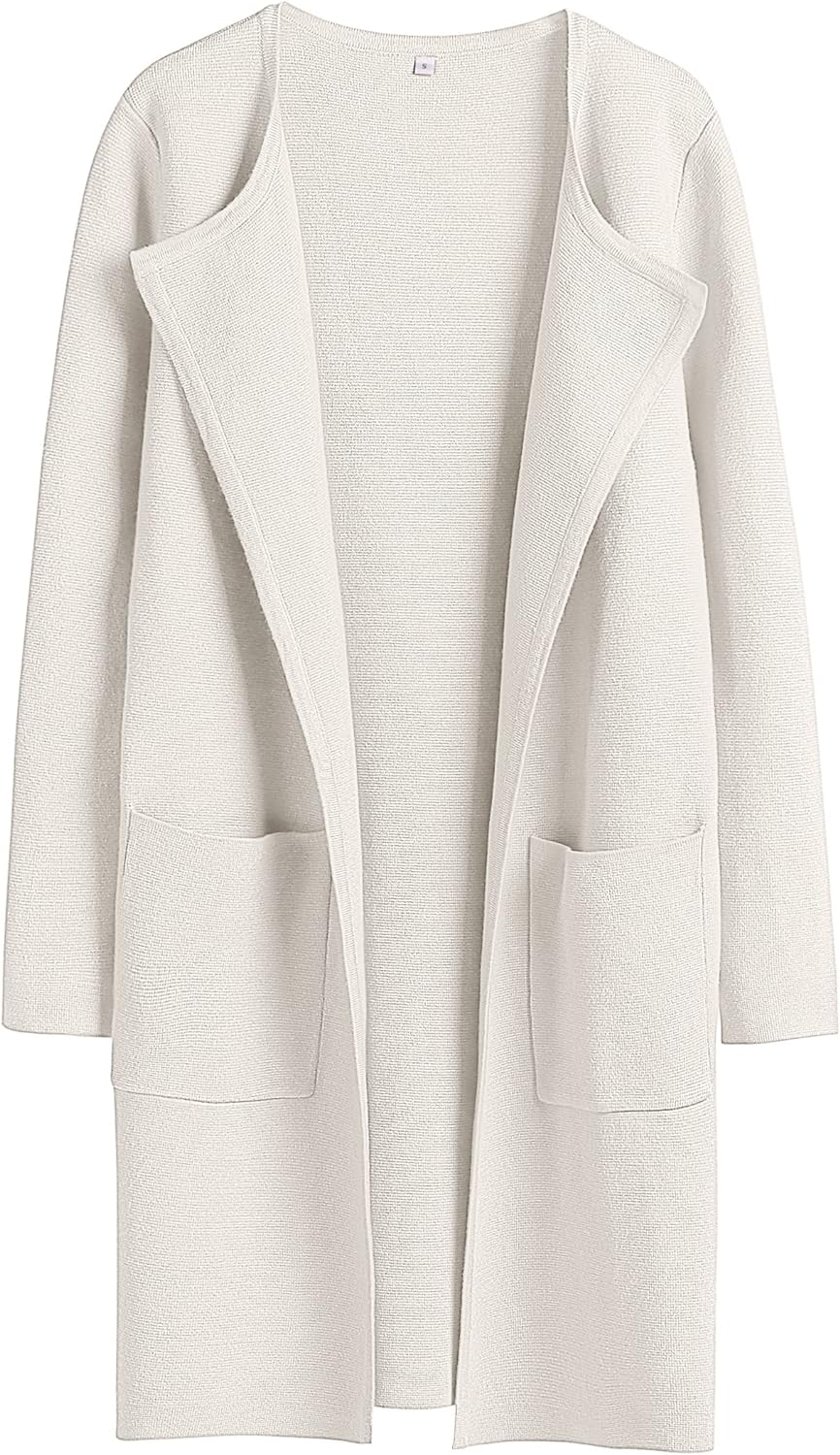 Women's Open Front Knit Lightweight Cardigan Coatigan Sweater Lady Jacket Coat - Picture 74 of 259