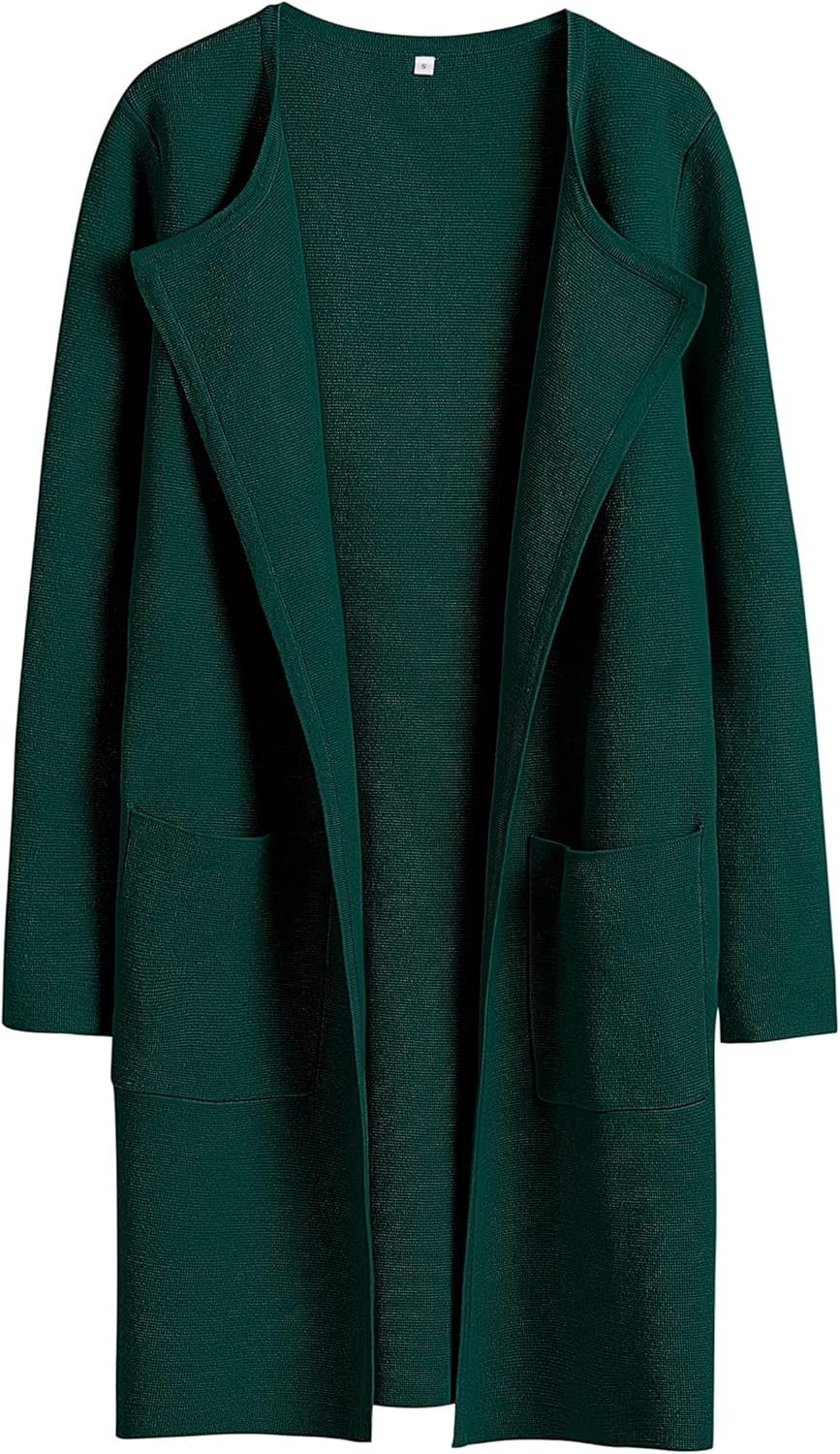 Women's Open Front Knit Lightweight Cardigan Coatigan Sweater Lady Jacket Coat - Picture 92 of 259