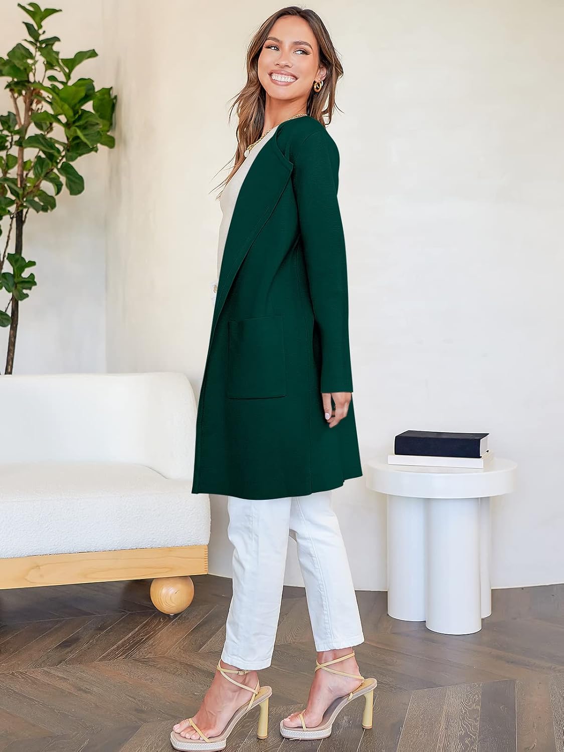 Women's Open Front Knit Lightweight Cardigan Coatigan Sweater Lady Jacket Coat - Picture 100 of 259