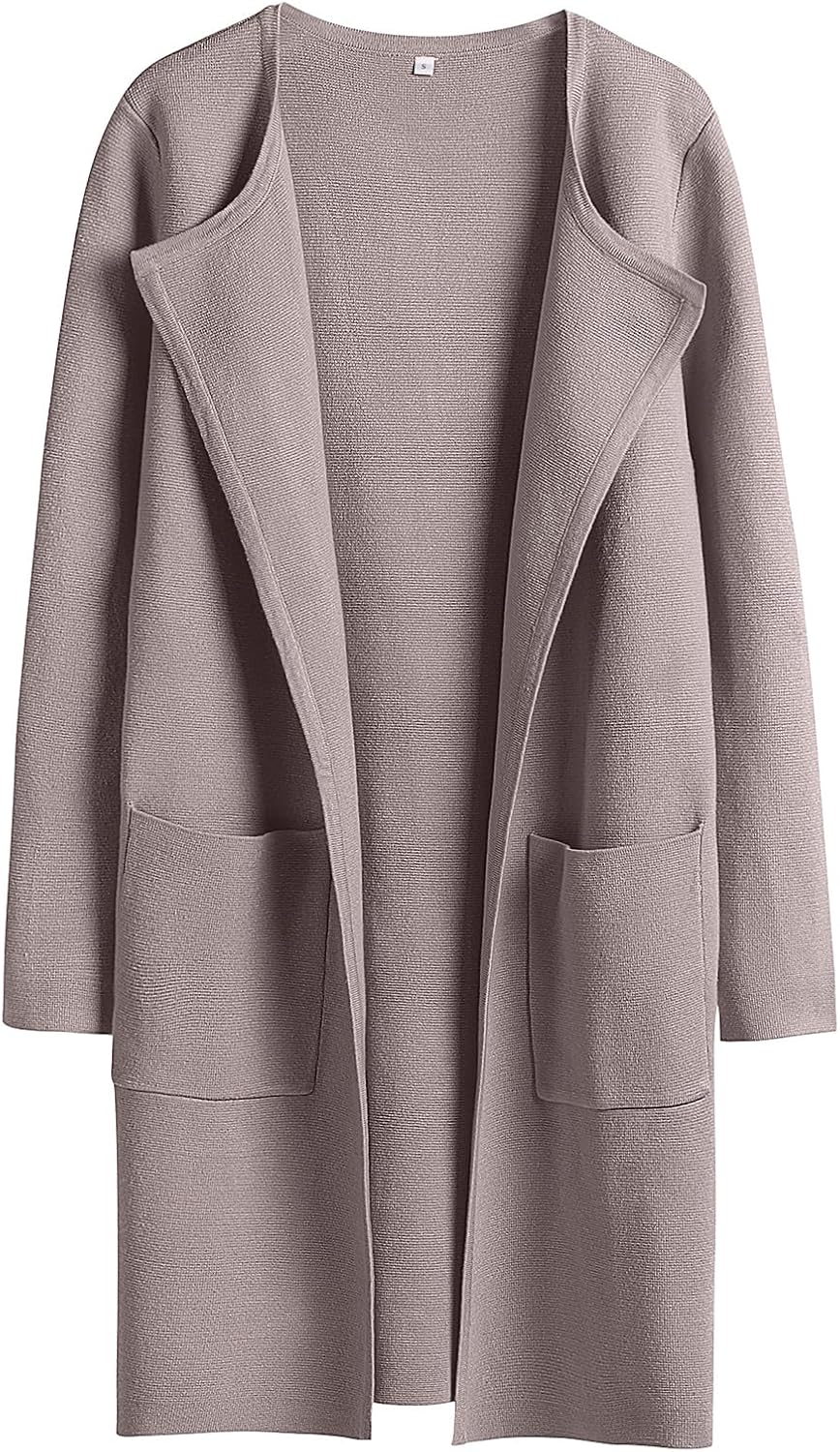Women's Open Front Knit Lightweight Cardigan Coatigan Sweater Lady Jacket Coat - Picture 101 of 259