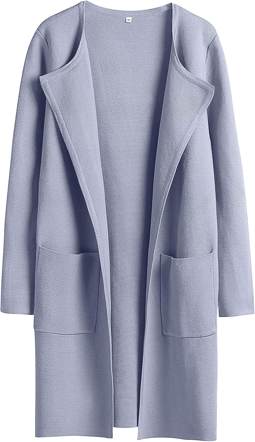 Women's Open Front Knit Lightweight Cardigan Coatigan Sweater Lady Jacket Coat - Picture 110 of 259