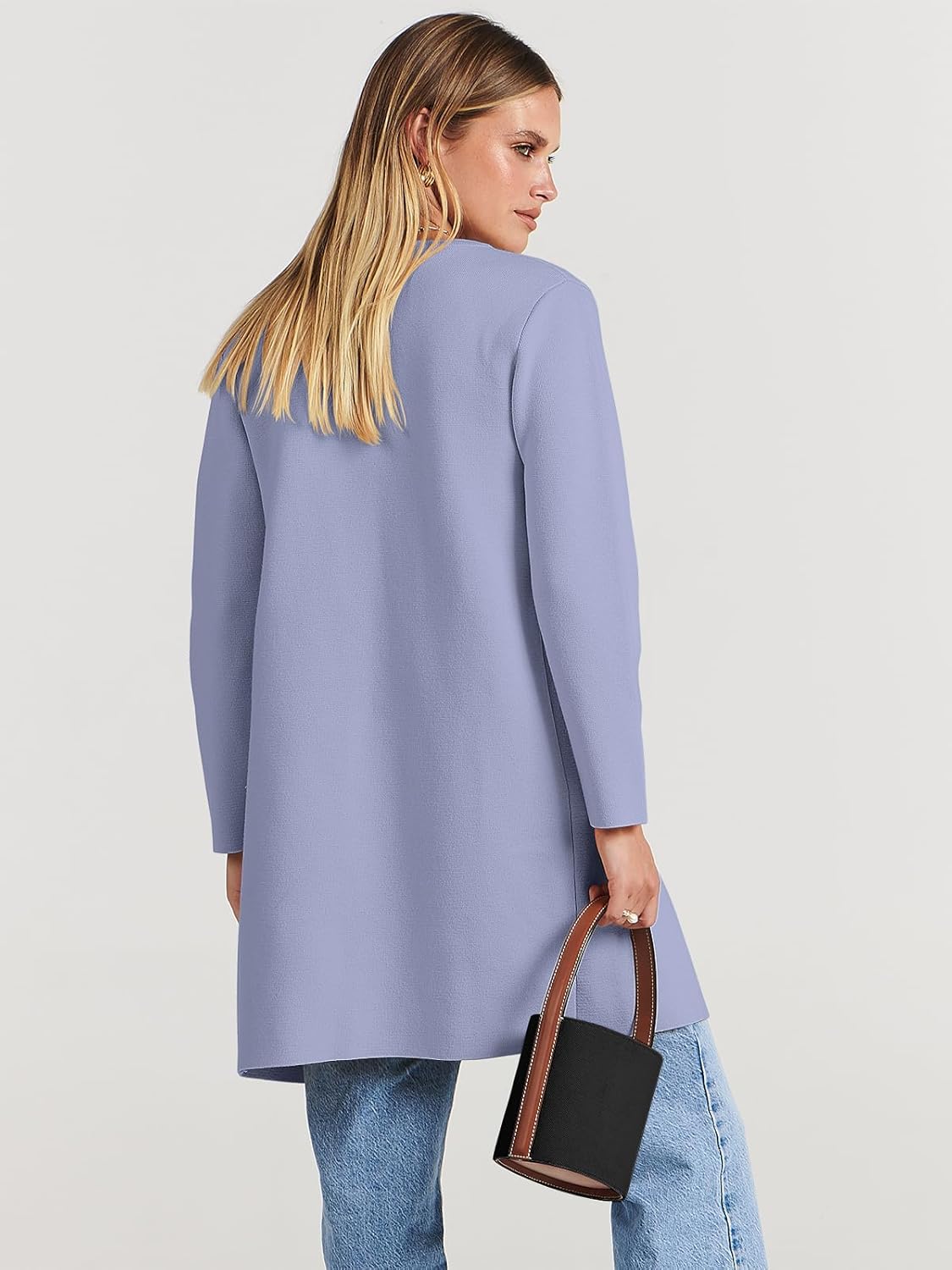 Women's Open Front Knit Lightweight Cardigan Coatigan Sweater Lady Jacket Coat - Picture 113 of 259