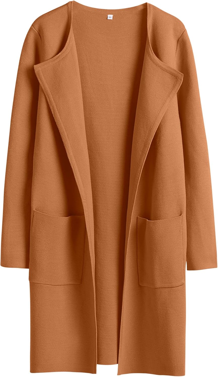 Women's Open Front Knit Lightweight Cardigan Coatigan Sweater Lady Jacket Coat - Picture 128 of 259