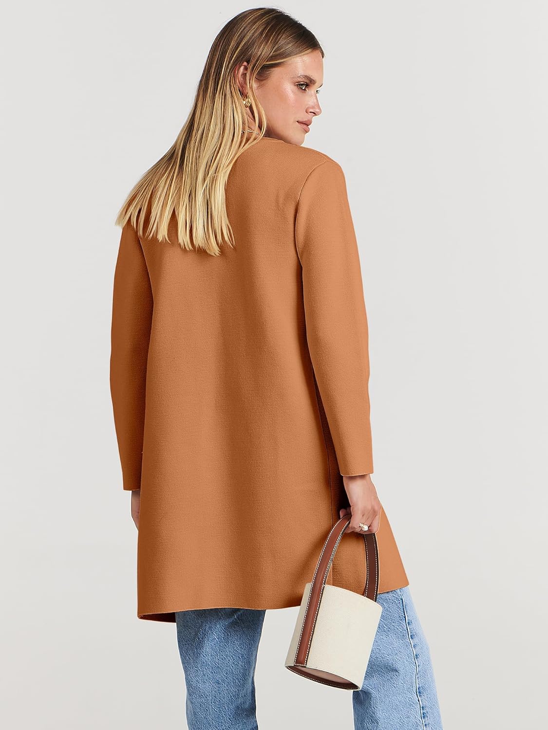 Women's Open Front Knit Lightweight Cardigan Coatigan Sweater Lady Jacket Coat - Picture 131 of 259