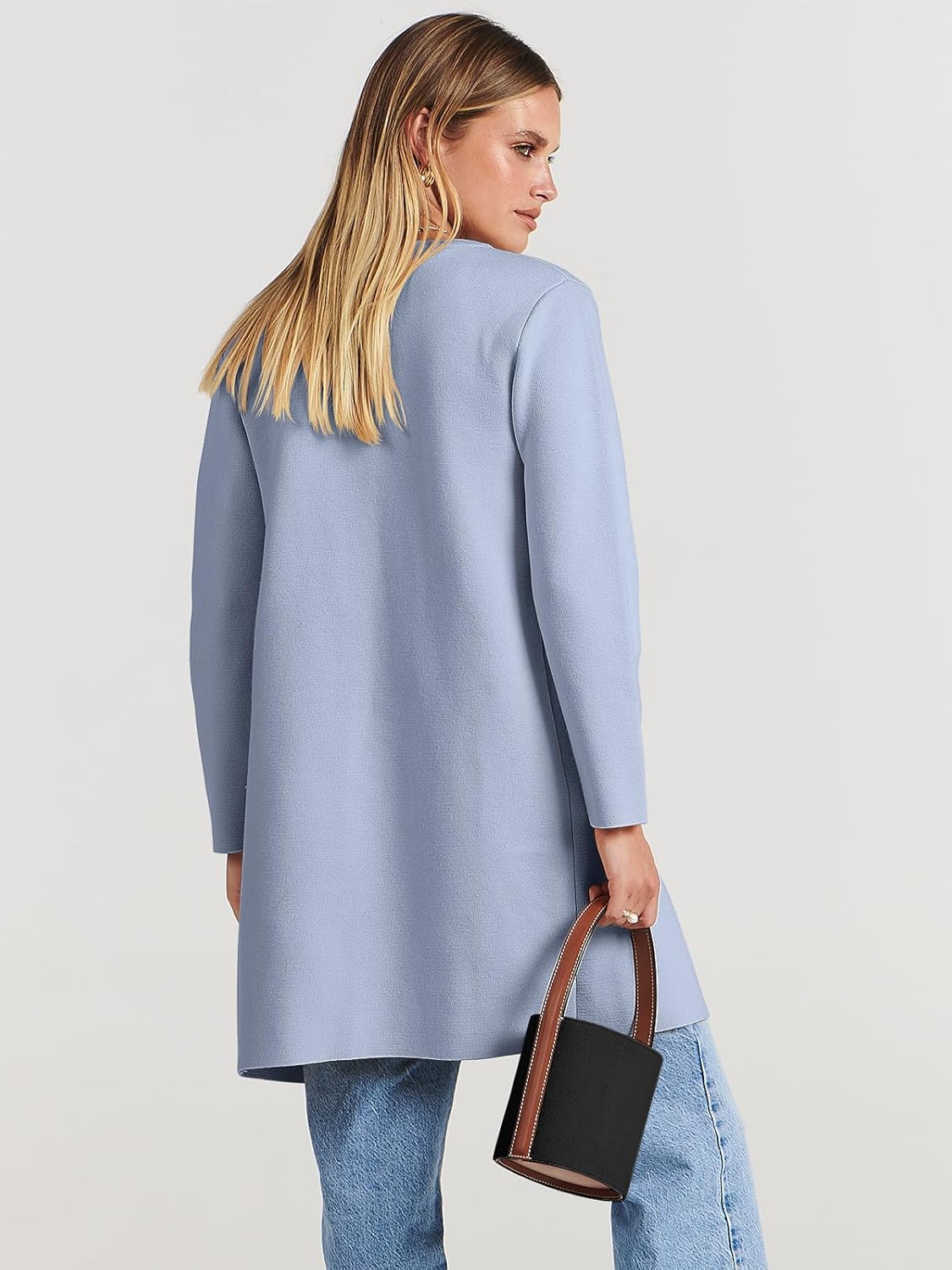 Women's Open Front Knit Lightweight Cardigan Coatigan Sweater Lady Jacket Coat - Picture 149 of 259