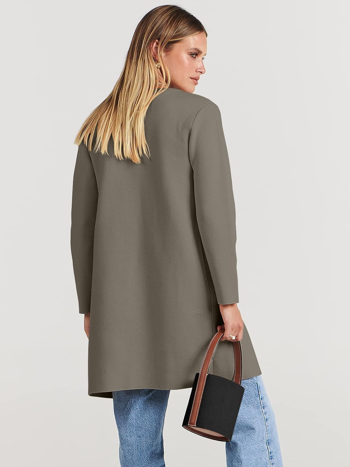 Women's Open Front Knit Lightweight Cardigan Coatigan Sweater Lady Jacket Coat - Picture 158 of 259