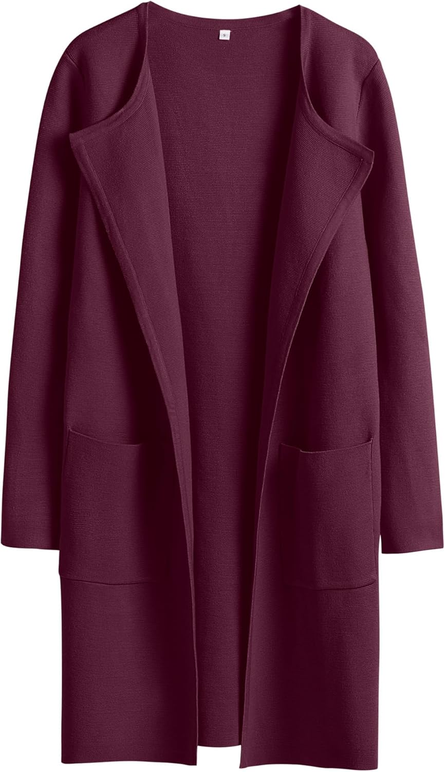 Women's Open Front Knit Lightweight Cardigan Coatigan Sweater Lady Jacket Coat - Picture 164 of 259