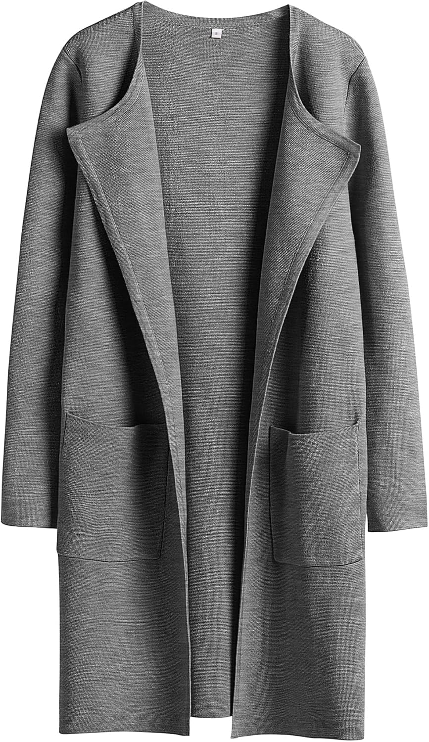 Women's Open Front Knit Lightweight Cardigan Coatigan Sweater Lady Jacket Coat - Picture 173 of 259