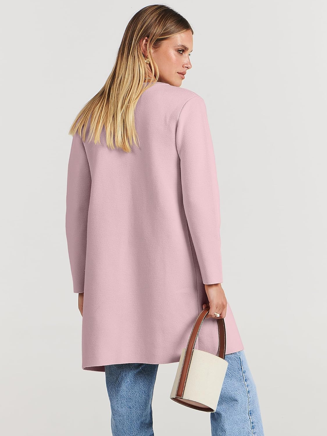 Women's Open Front Knit Lightweight Cardigan Coatigan Sweater Lady Jacket Coat - Picture 183 of 259