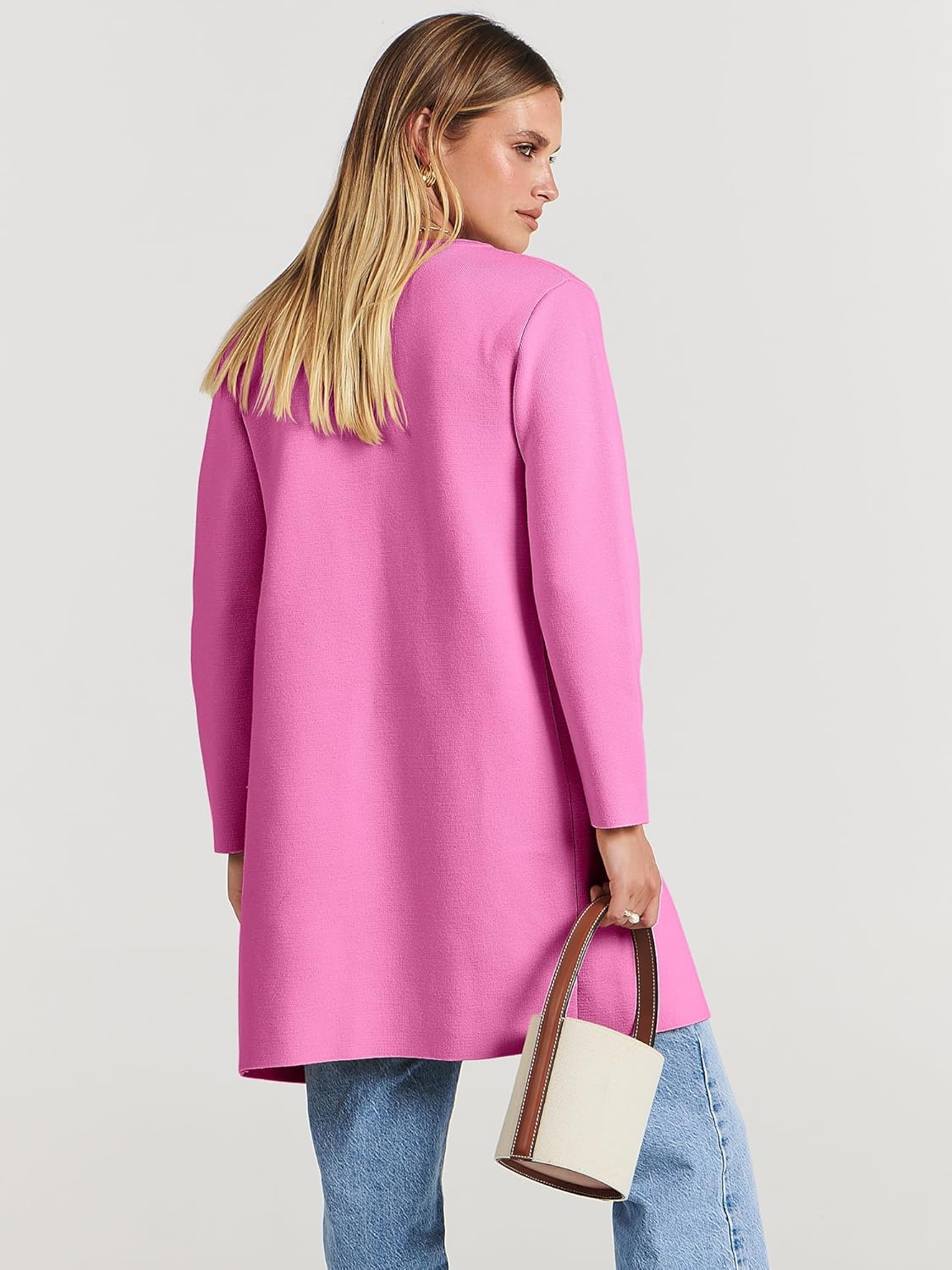 Women's Open Front Knit Lightweight Cardigan Coatigan Sweater Lady Jacket Coat - Picture 192 of 259