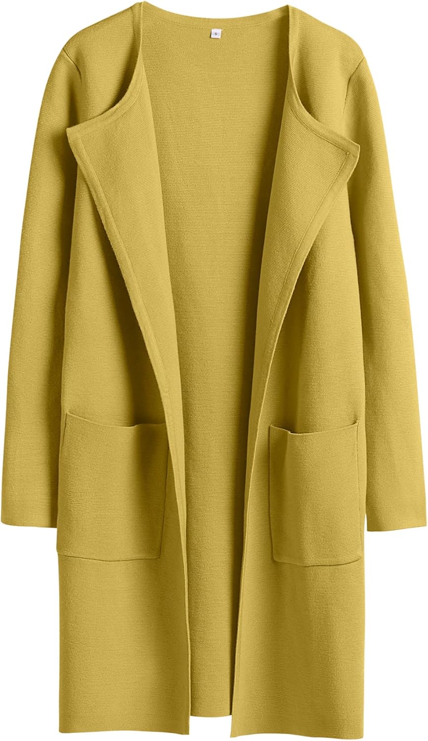 Women's Open Front Knit Lightweight Cardigan Coatigan Sweater Lady Jacket Coat - Picture 198 of 259