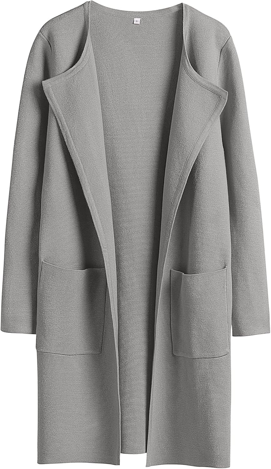 Women's Open Front Knit Lightweight Cardigan Coatigan Sweater Lady Jacket Coat - Picture 230 of 259
