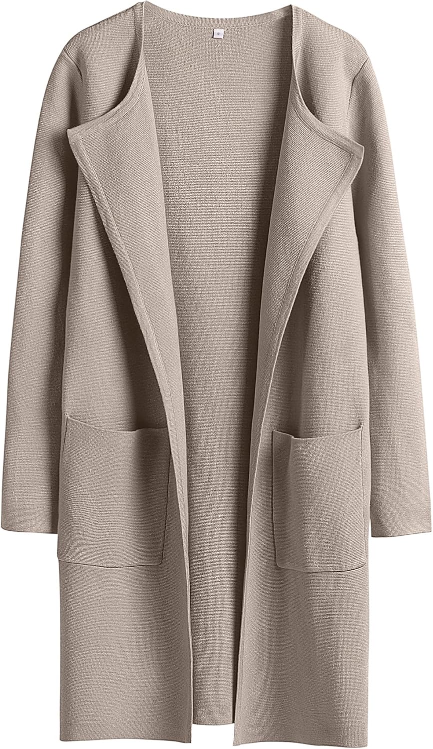 Women's Open Front Knit Lightweight Cardigan Coatigan Sweater Lady Jacket Coat - Picture 239 of 259