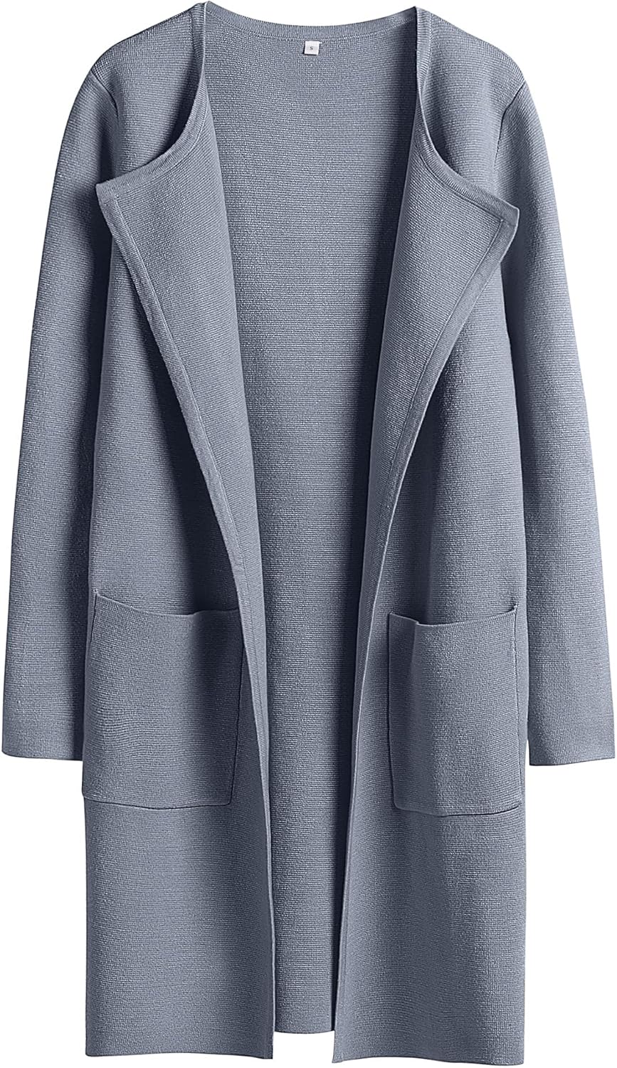 Women's Open Front Knit Lightweight Cardigan Coatigan Sweater Lady Jacket Coat - Picture 246 of 259