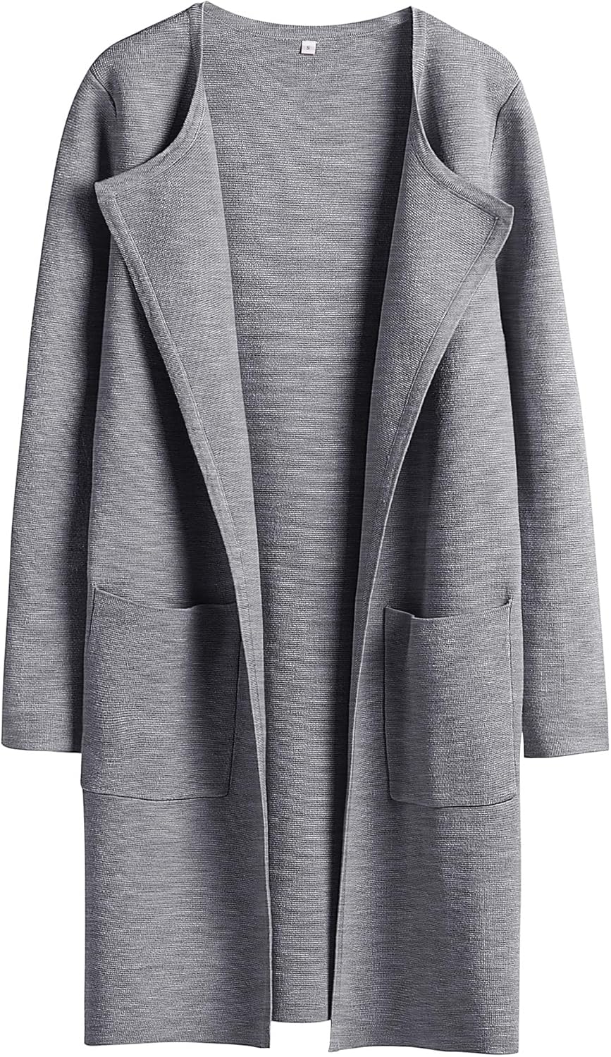 Women's Open Front Knit Lightweight Cardigan Coatigan Sweater Lady Jacket Coat - Picture 253 of 259