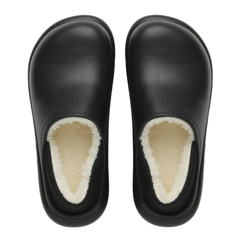 Mujer Invierno Algodón Zapatillas Impermeables Terciopelo Cálido Lana Zuecos Zapatos Mula Talla - Imagen 4 de 12